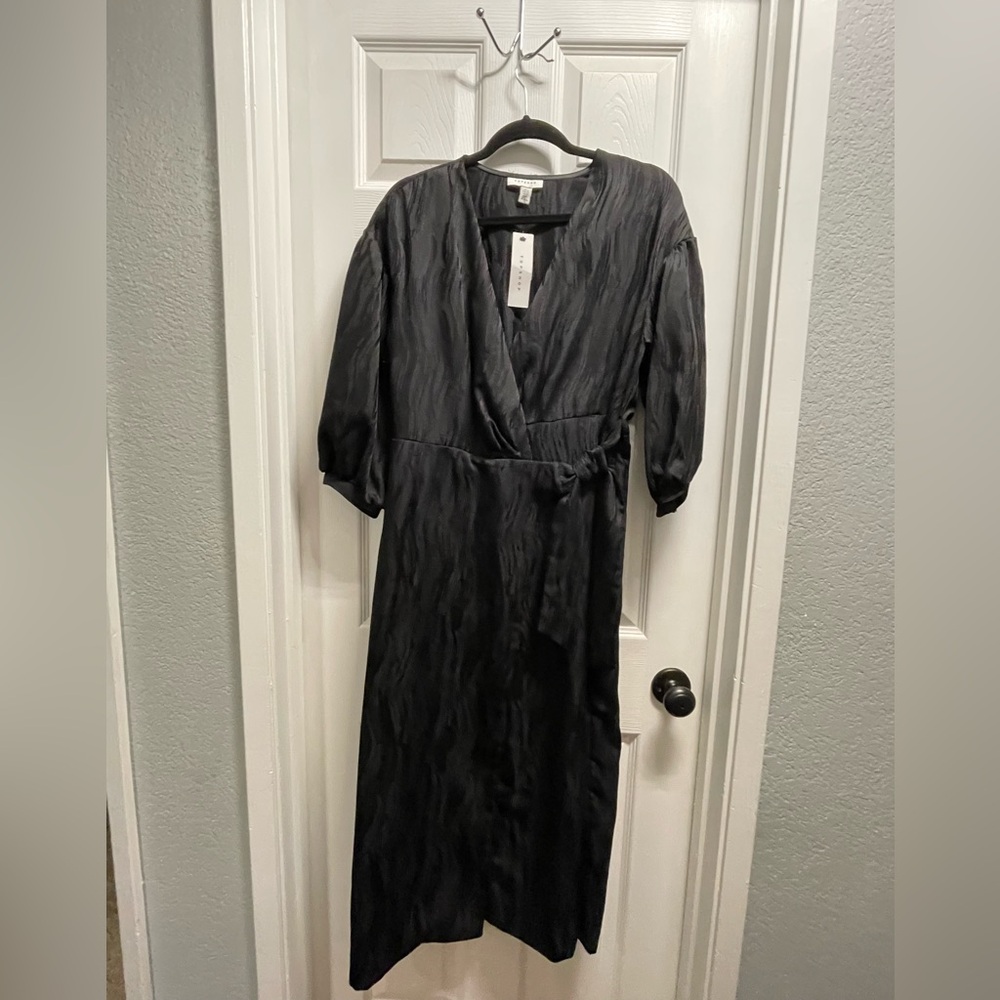Topshop Black Long Sleeve Dress